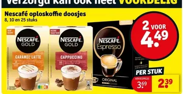 Aanbieding: Nescafé oploskoffie doosjes