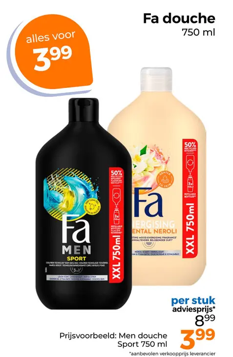 Aanbieding: Fa douche