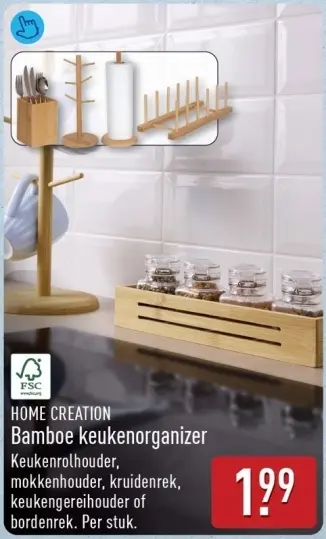 Aanbieding: Bamboe keukenorganizer