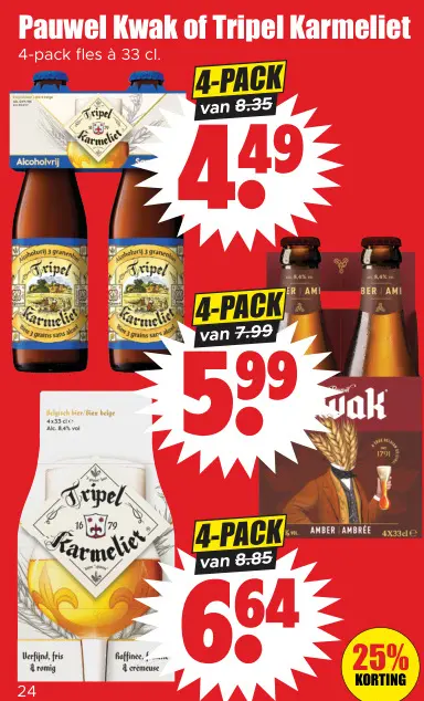 Aanbieding: Pauwel Kwak of Tripel Karmeliet