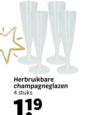 Promotie: Herbruikbare champagneglazen