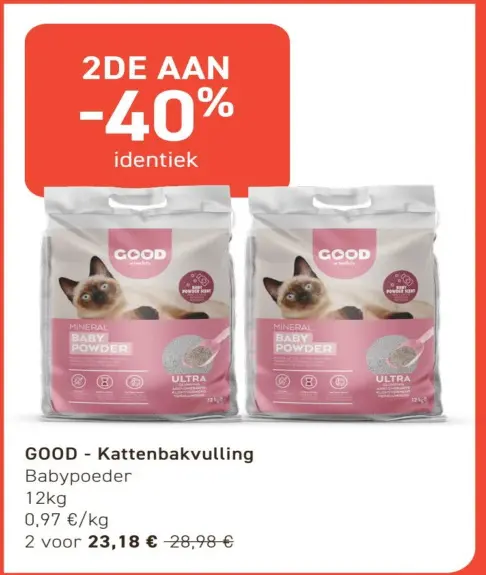 Promotie: Kattenbakvulling Babypoeder