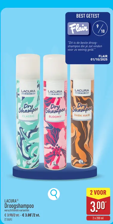 Promotie: Droogshampoo