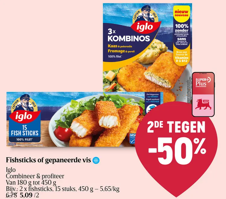 Promotie: Fishsticks of gepaneerde vis