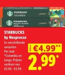 Aanbieding: STARBUCKS by Nespresso