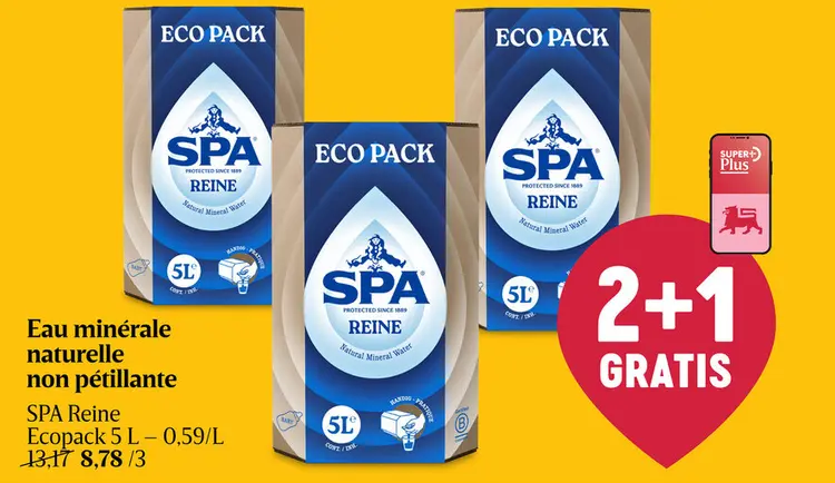 Offre: Eau minérale naturelle non pétillante SPA Rei