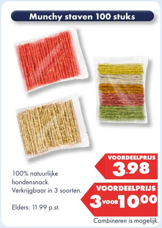 Aanbieding: Munchy staven
