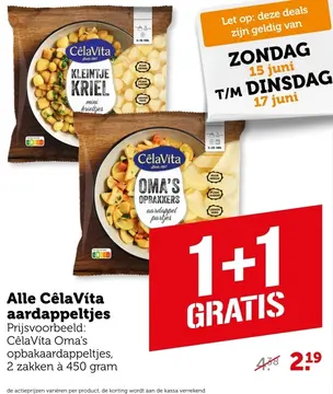 Aanbieding: Alle CêlaVíta aardappeltjes