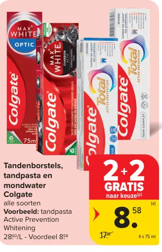 Promotie: Tandenborstels, tandpasta en mondwater