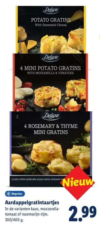 Aanbieding: Aardappelgratintaartjes