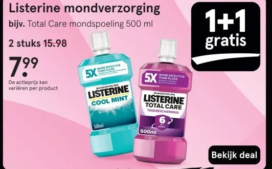 Aanbieding: Listerine mondverzorging