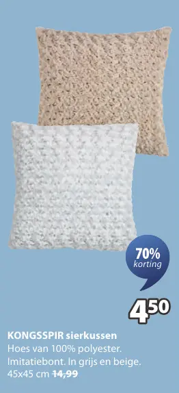 Aanbieding: KONGSSPIR sierkussen