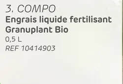 Offre: Bio granuplant engrais pour plantes compo 500ml