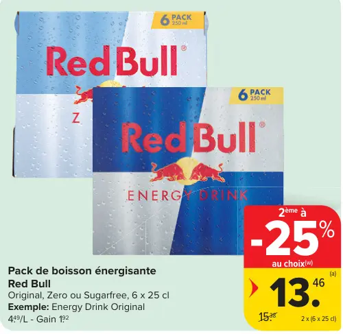 Offre: Pack de boisson énergisante