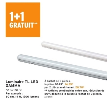 Offre: Luminaire TL LED GAMMA