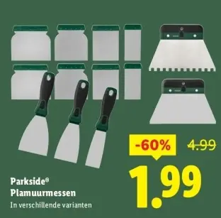 Aanbieding: Plamuurmessen