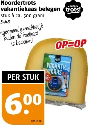 Aanbieding: vakantiekaas belegen