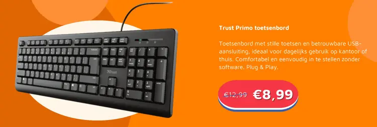 Aanbieding: Trust Primo toetsenbord