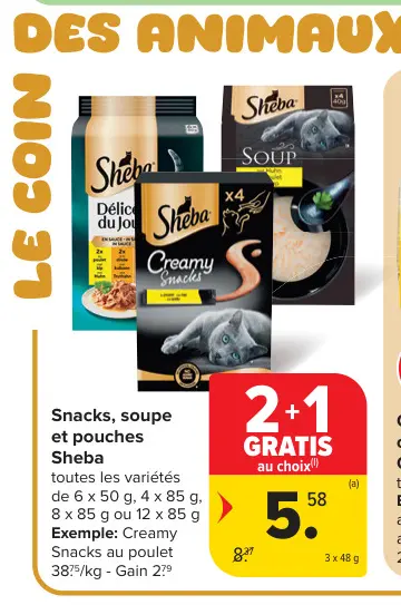 Offre: Snacks, soupe et pouches