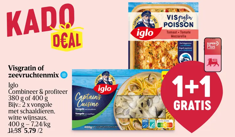 Promotie: Visgratin of zeevruchtenmix