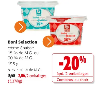 Offre: crème épaisse