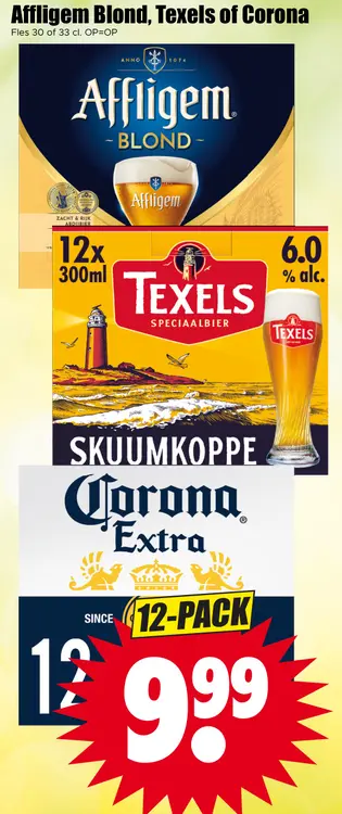 Aanbieding: Affligem Blond, Texels of Corona