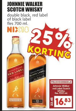 Aanbieding: Johnnie walker scotch whisky