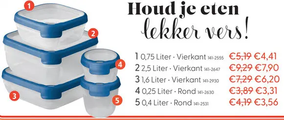 Aanbieding: Curver Grand Chef Vershoudbak 0,75L Vierkant