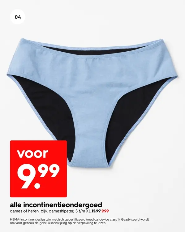 Aanbieding: Alle incontinentieondergoed