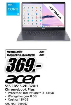 Aanbieding: 515 CB515-2H-32UH Chromebook Plus