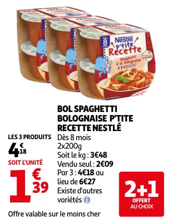 Promotie: Bol spaghetti bolognaise p'tite recette
