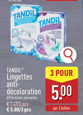 Offre: Lingettes anti-décoloration