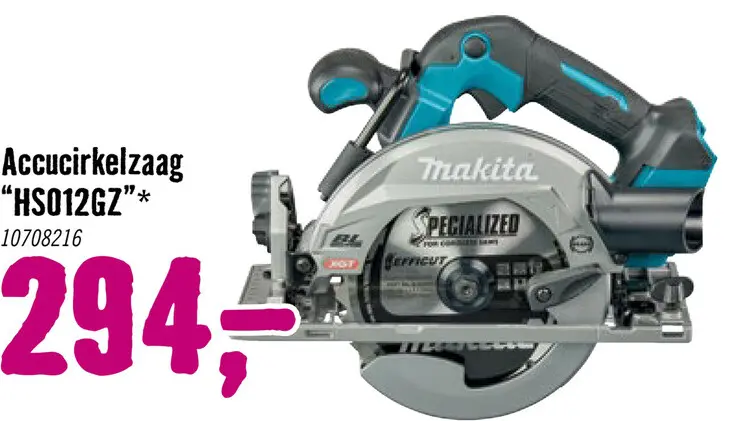 Aanbieding: Accu cirkelzaag XGT HS012GZ **gratis accu**