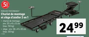 Offre: Chariot de montage et siège d'atelier