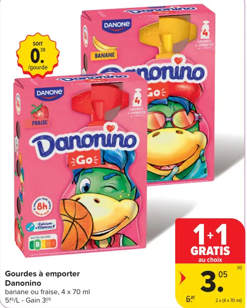 Offre: Gourdes à emporter Danonino