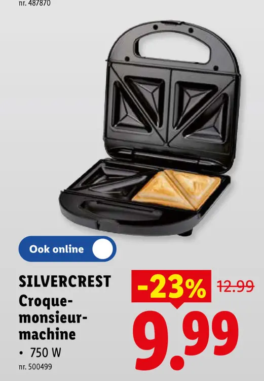 Promotie: Croque-monsieur-machine