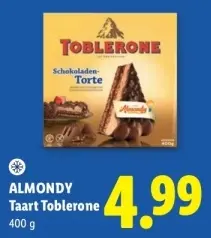 Aanbieding: Almondy & Toblerone Taart Toblerone