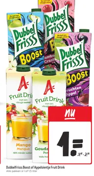 Aanbieding: Dubbelfrisss Boost of Appelsientje Fruit Drink