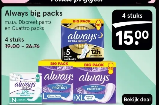 Aanbieding: Big packs