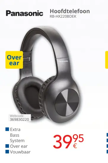 Aanbieding: Hoofdtelefoon RB-HX220BDEK