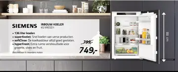 Aanbieding: SIEMENS INBOUW KOELER
