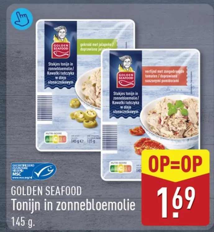 Aanbieding: Tonijn in zonnebloemolie