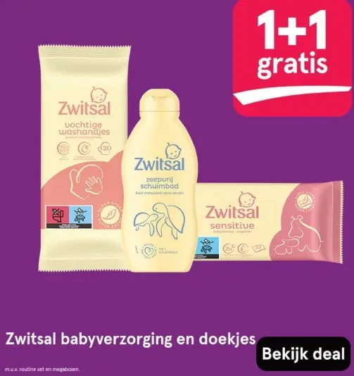 Aanbieding: Zwitsal babyverzorging en doekjes