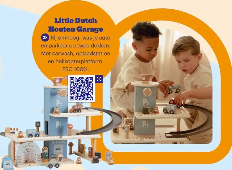 Promotie: Little Dutch Houten Garage