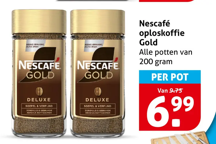 Aanbieding: Nescafé oploskoffie Gold