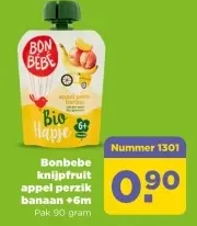Bonbebe knijpfruit appel perzik banaan