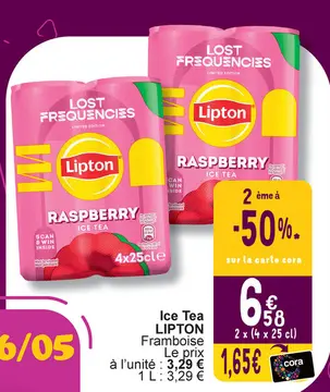Offre: Ice Tea LIPTON Framboise