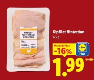 Aanbieding: Kipfilet flinterdun