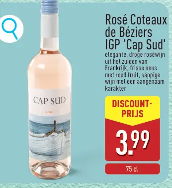 Promotie: Rosé Coteaux de Béziers IGP 'Cap Sud'