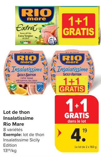 Offre: Lot de thon Insalatissime